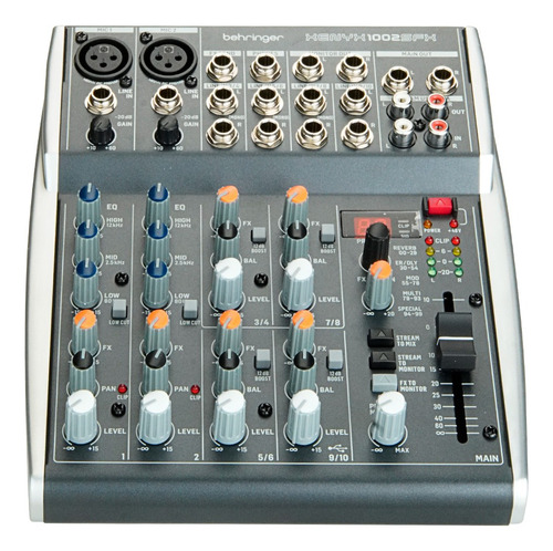 Mesa De Som Behringer Xenyx 1002s Fx 10 Canais Usb Para Pc