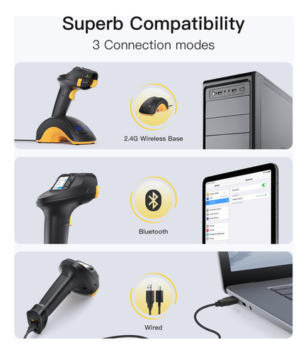 Barras Code Scanner Bluetooth Inateck, 2d Scan