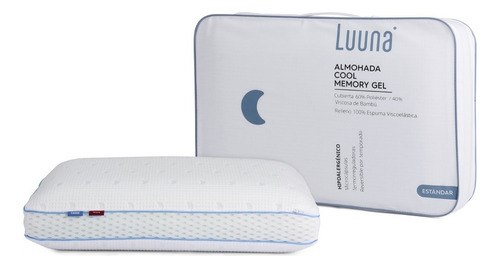 Luuna Cool Memory Gel almohada inteligente Tradicional 80x40cm color blanco