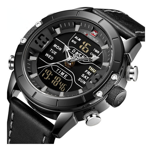 Reloj Deportivo De Piel Naviforce 9153 Luminous