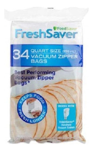 Foodsaver Freshsaver Bolsas De Cremallera De Vacío De Un Cua