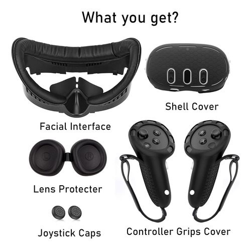 Interfaz Facial Juego Para Meta Quest 3 Accessoris, Marco De