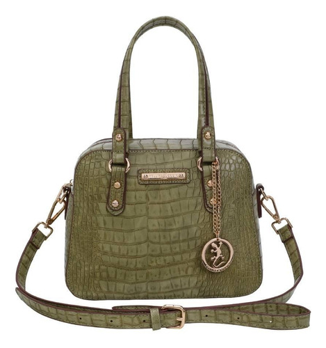 Bolsa De Mão Fellipe Krein Aw22 Croco - Verde