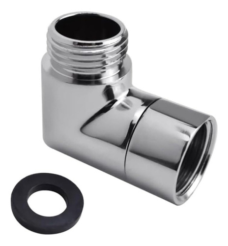 Adaptador De Codo De Ducha De 90° De Latón Macizo, Negro Mat