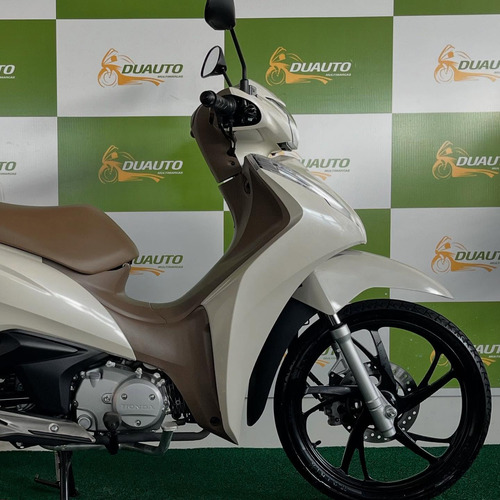 Honda Biz 125 Flex Branca Banco Caramelo 2024 Com 1.100km