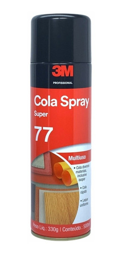 Cola Super 77 3m Ideal Para Isopor Papel Cortiça Espuma