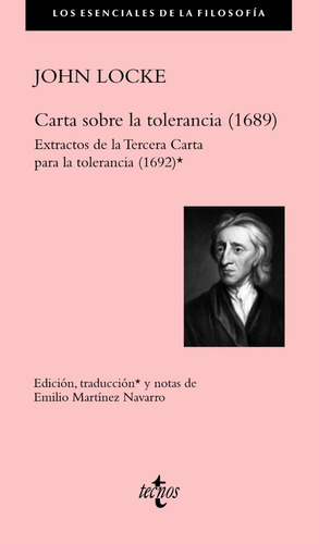 Carta Sobre La Tolerancia (1689): Extractos De La Tercera Carta Para La Tolerancia, De John Locke., Vol. 0. Editorial Tecnos, Tapa Blanda En Español, 1