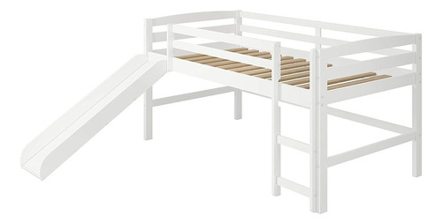 Cama Alta Mini Slide, Individual, Blanca