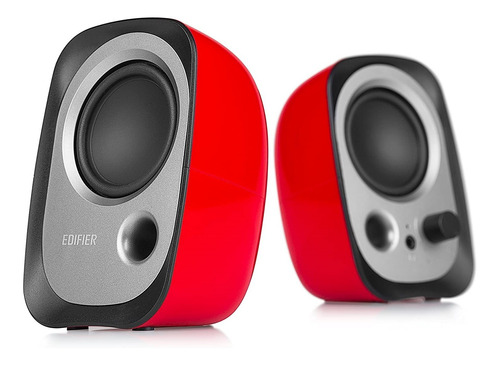 Parlantes Edifier R12u 2+2w Rms Para Pc Aux 3.5mm Usb Rojos