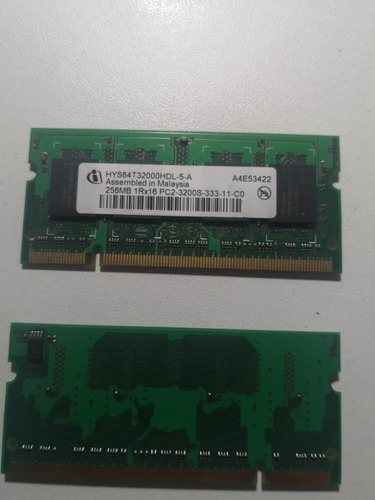 Memoria Sodimm 256mb Pc2-3200-333-11-c0