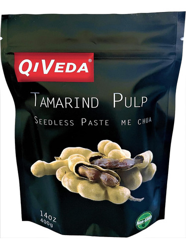 Qiveda Tamarind Pulp - Premium Semi-seedless Paste | 14oz (4