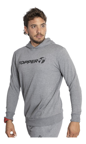 Buzo Topper Basico Hombre Moda Gris Melange