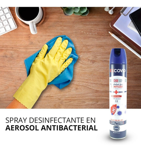 Imagen 5 de 5 de Spray Desinfectante En Aerosol Antibacterial Casa Oficina