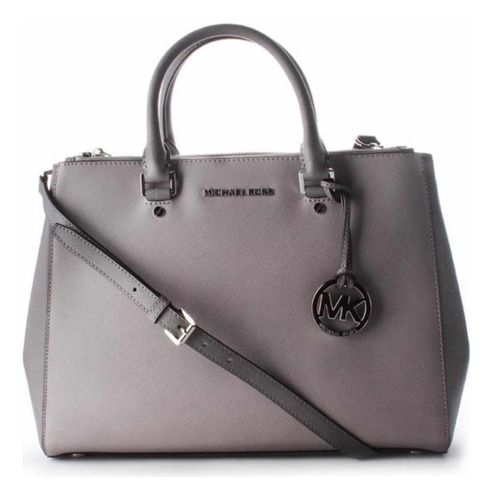 Bolsa Gris Michael Kors Original De Piel