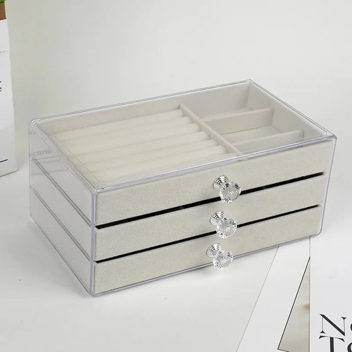 My Joyero Estilo Cajón, Caja Expositora De Joyas, Beige