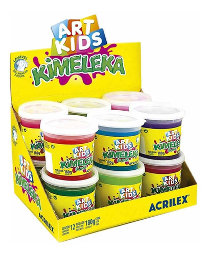 Kimeleka Slime 180g Art Kids Acrilex 12 Unidades