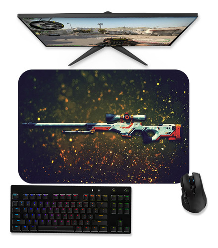 Mousepad Gamer Gigante Speed 60x40 - Csgo Awp Asiimov
