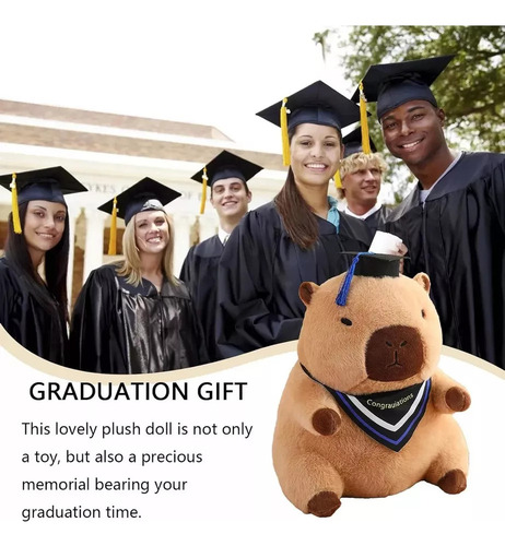Muñeco De Carpincho De Peluche Con Gorra De Graduación, 2 Un