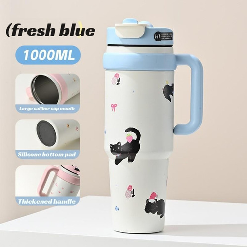 Taza Termo 316 Big Straw De Gran Capacidad Para Niñas