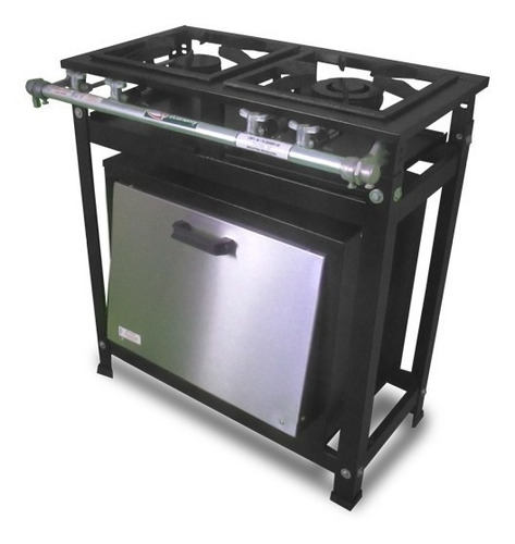 Fogão Industrial 2 Bocas Com Forno Tampa Inox Melhor Preço