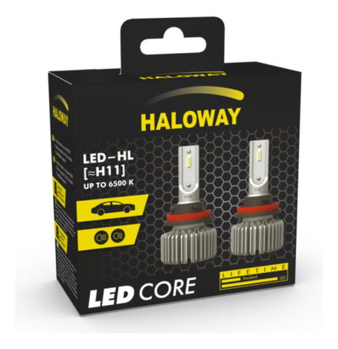 Par Lâmpada Automotiva Haloway Led H11 Hwc 12v 6500k