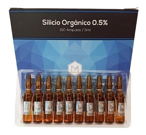 Meso Silicio Organico 5 %, 10 Amp De 5 Ml C/u