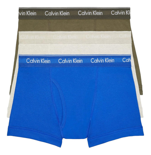 Boxer Trunk Paquete 3 Calzoncillos Calvin Klein 100% Algodón