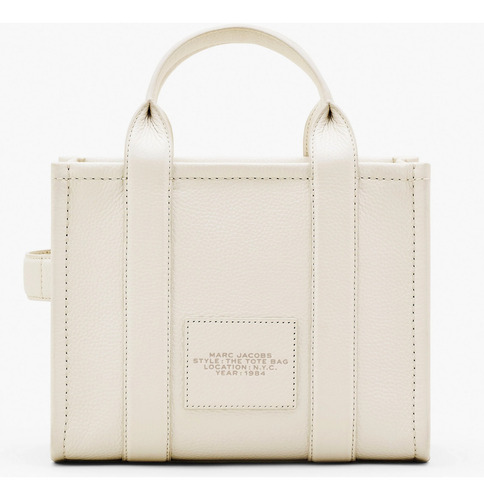 The Leather Mini Tote Bag (small) Marc Jacobs - Nueva Blanco Lisa Níquel Blanco