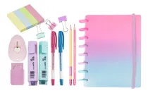 Comprar Kit Papelaria Caderno Inteligente Tons Pasteis Fofo Kawaii