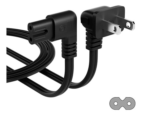 Pack De Cable De Poder De 30 Ft Para Tv - L-shaped 90