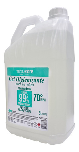 Alcool Gel 70% Antisséptico, Bactericida 4,5kg E Anvisa