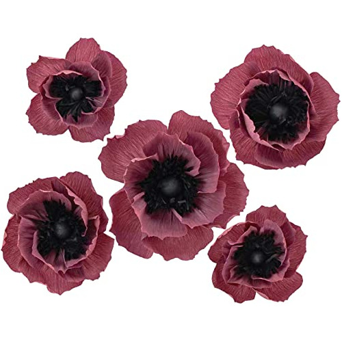 Flores Hechas Mano, Grandes Flores De Papel Crepé (con...