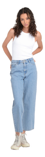 Jeans Mujer Jean Cut Straight Fit Celeste Dockers