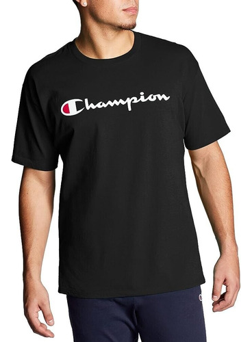 Polera Hombre Classic Graphic Black Champion