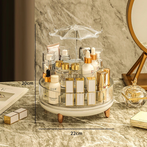 Caja De Almacenamiento De Labial De Joyería Giratoria
