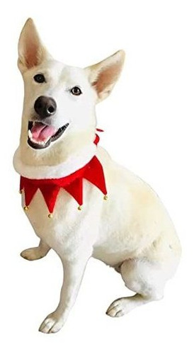 Aijiyi Christmas Perro Bufanda, Rojo Christmas Felpa Xykby