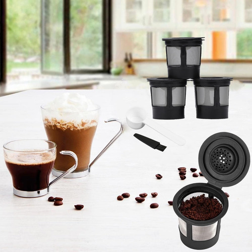 4 Pzas Cápsulas De Filtros Café Recargable Con Accesorios