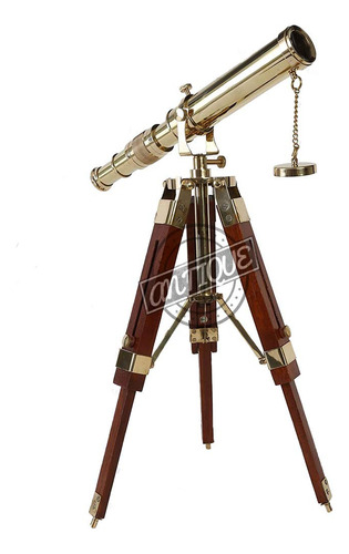 Sailor Spyglass Telescopio Con Soporte De Madera Trpode Para