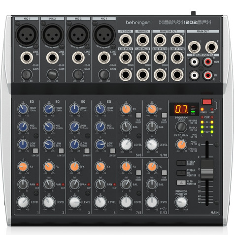 Mezcladora Behringer Xenyx 1202sfx Con Efectos 12 Canales