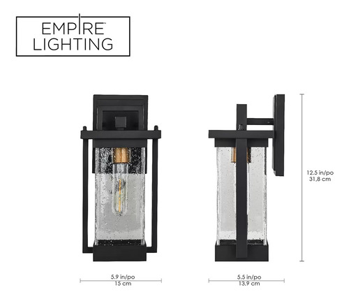 Empire Lighting, Set De 2 Luminarias Led Murdock Color Negro