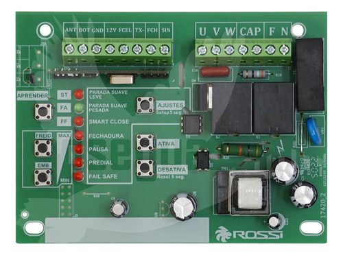 Central Placa Wkxh90 + Simply Connect Wifi + Capacitor Frequência 433mhz Rolling Code Rossi 25uf 127v + Simply Connect + Wkxh90