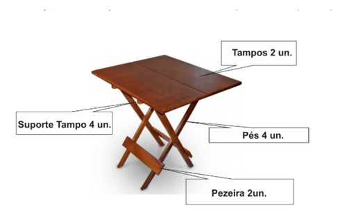 Projeto Mesa E Cadeira De Madeira Dobrável Para Bar Em Pdf