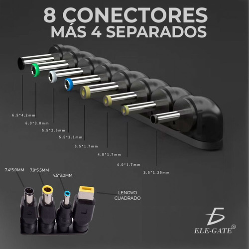 Cargador Laptop, Monitor, Dvr Universal 12 Puntas 1224v 96w