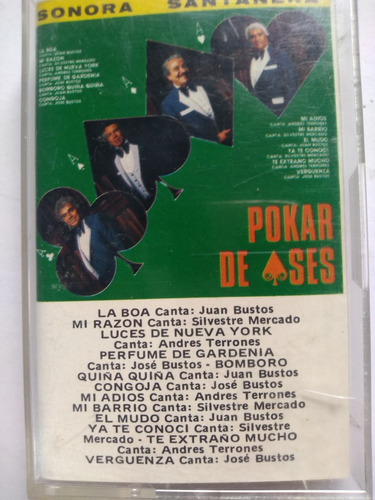 Cassette De La Sonora Santanera Pokar De Ases Sony 1988