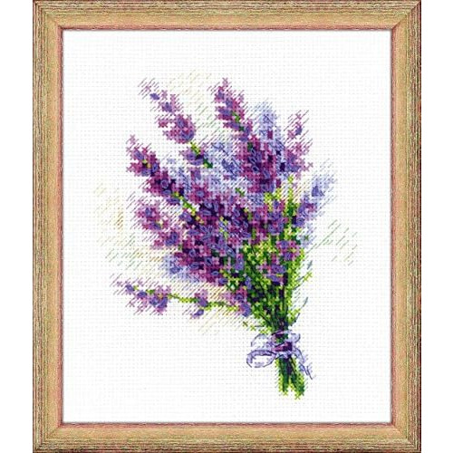 Kit De Punto De Cruz Contado  Bouquet With Lavender  (1...