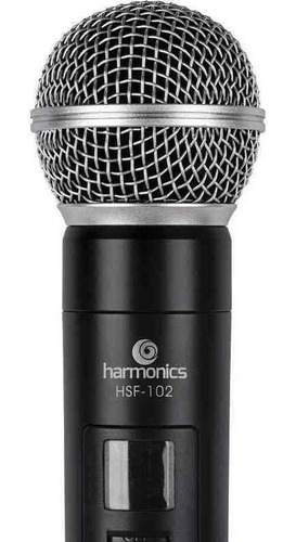Kit Microfone Sem Fio De Mão Duplo Uhf Hsf-102 Harmonics | Parcelamento sem  juros