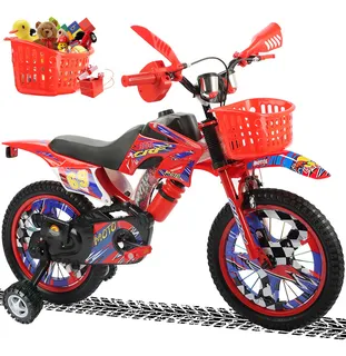 Bicicleta Infantil Moto Cross Niño Niña Rodado 16 Con Cesta