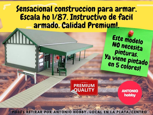 Estación De Pueblo Gral Madariaga Ho 1/87 Para Armar