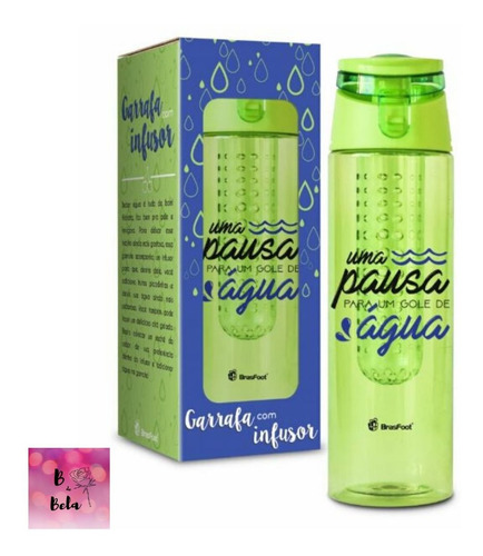 Garrafa Com Infusor Uma Pausa Para Um Gole De Água- Brasfoot