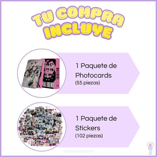 . Stray Kids (55 Photocard + Sticker) Kit Pegatina + .